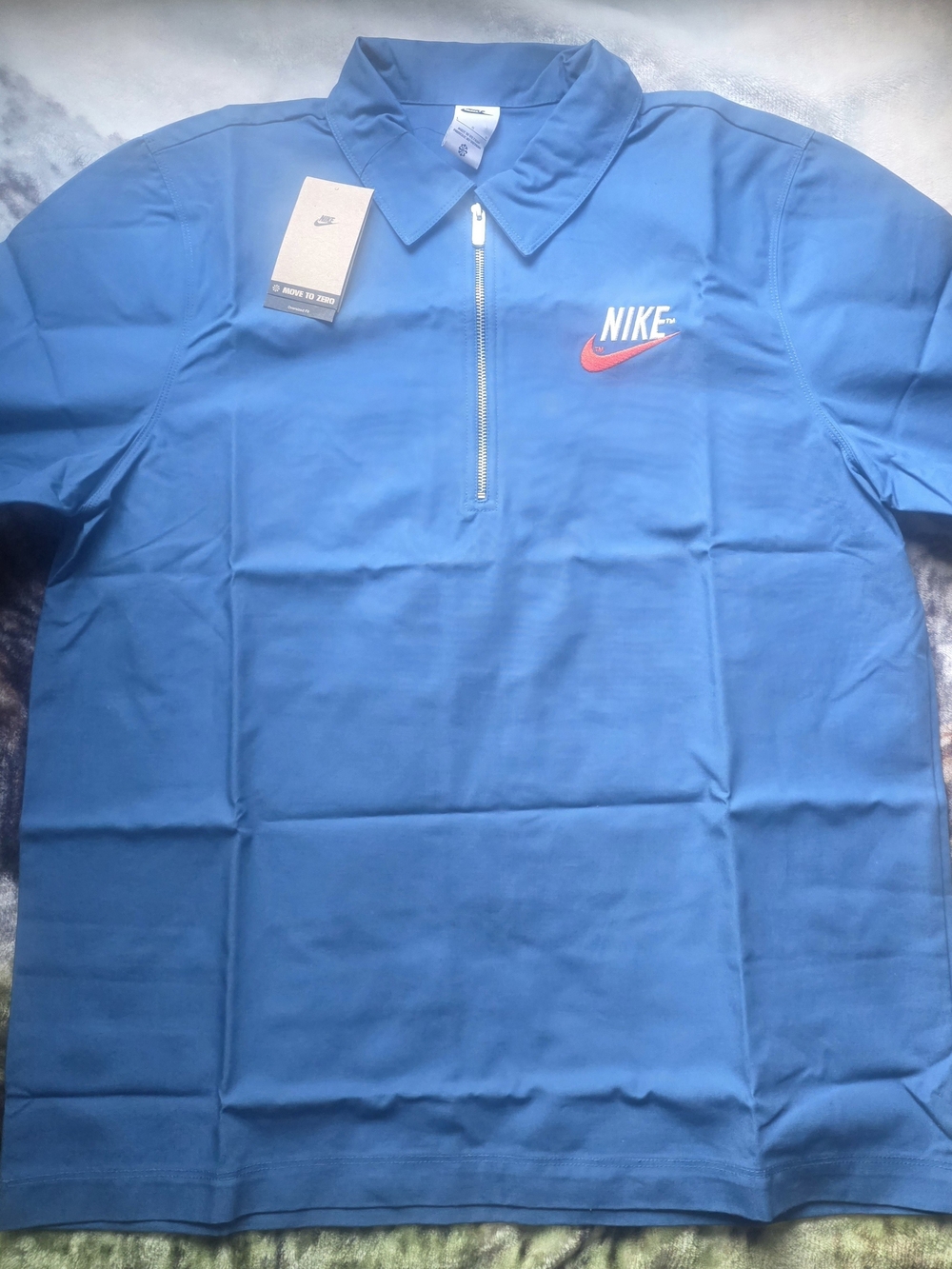 Nike Blue Half-Zip Polo Shirt